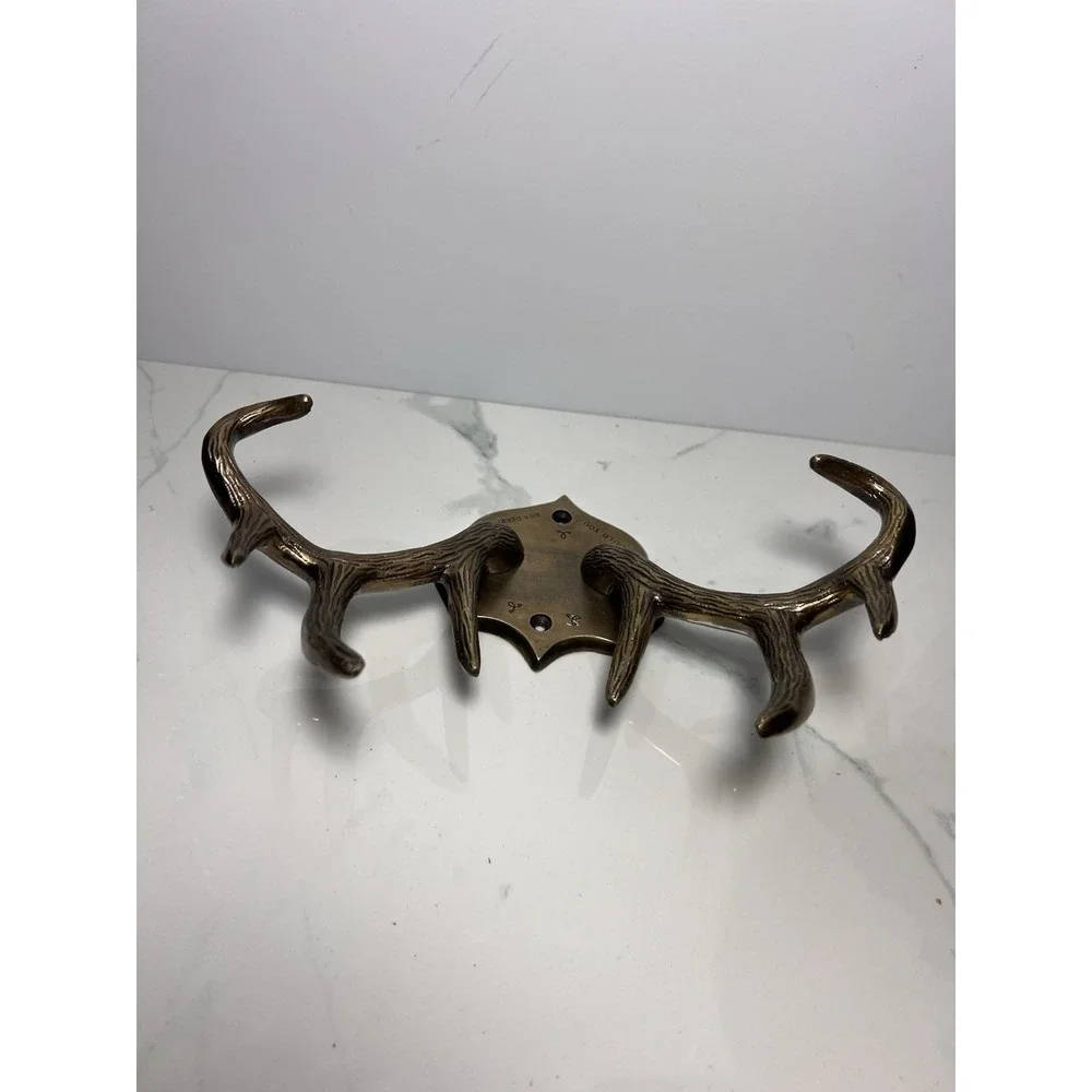VTG Antlers Hook Rack Bronze Finish Airen Grove Anthropology Wall Decor